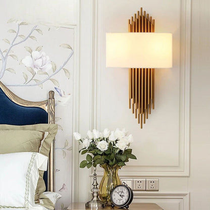 American Stainless Steel Light Luxury Living Room Wall Lamp