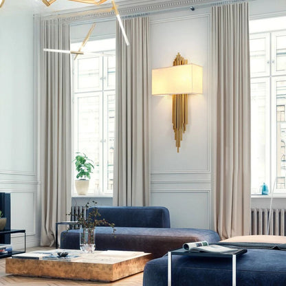 American Stainless Steel Light Luxury Living Room Wall Lamp