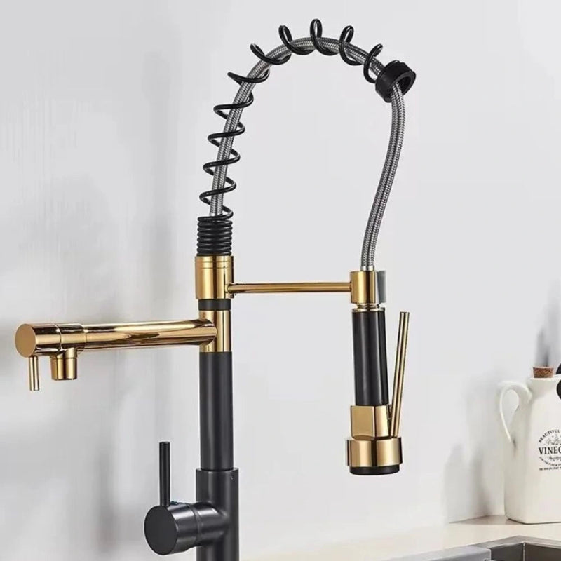  Kitchen Faucet Stainless Steel with Smart Sensor black and gold