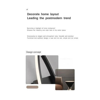 Black Gold Indoor LED Strip Hyperbolic Wall Lamp