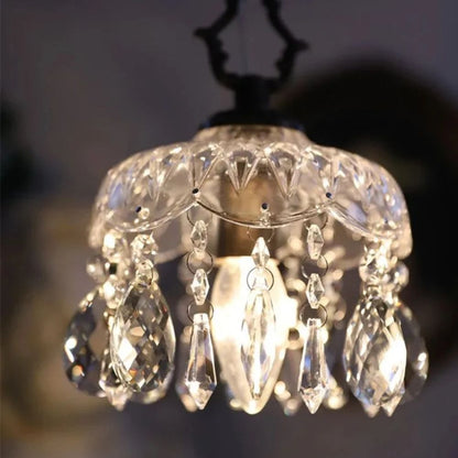 French Vintage Brass Glass Chandelier Indoor LED Luxury Art Chandelier