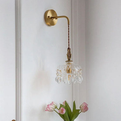 French Vintage Brass Glass Chandelier Indoor LED Luxury Art Chandelier