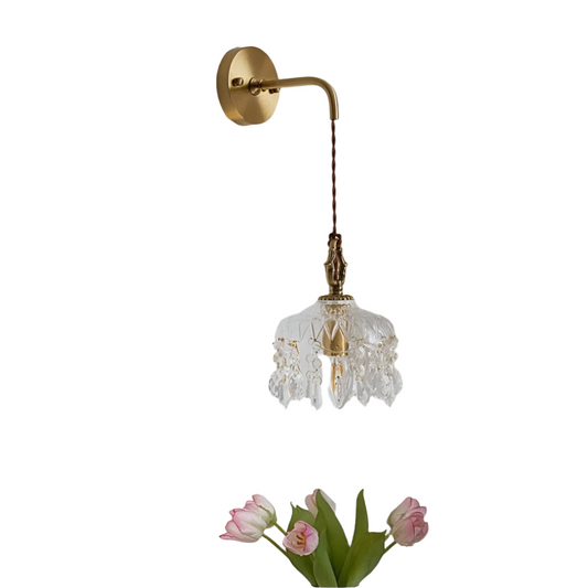 French Vintage Brass Glass Chandelier Indoor LED Luxury Art Chandelier