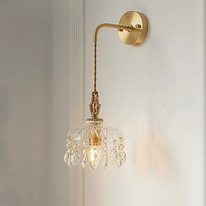 French Vintage Brass Glass Chandelier Indoor LED Luxury Art Chandelier