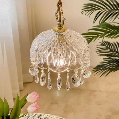French Vintage Brass Glass Chandelier Indoor LED Luxury Art Chandelier