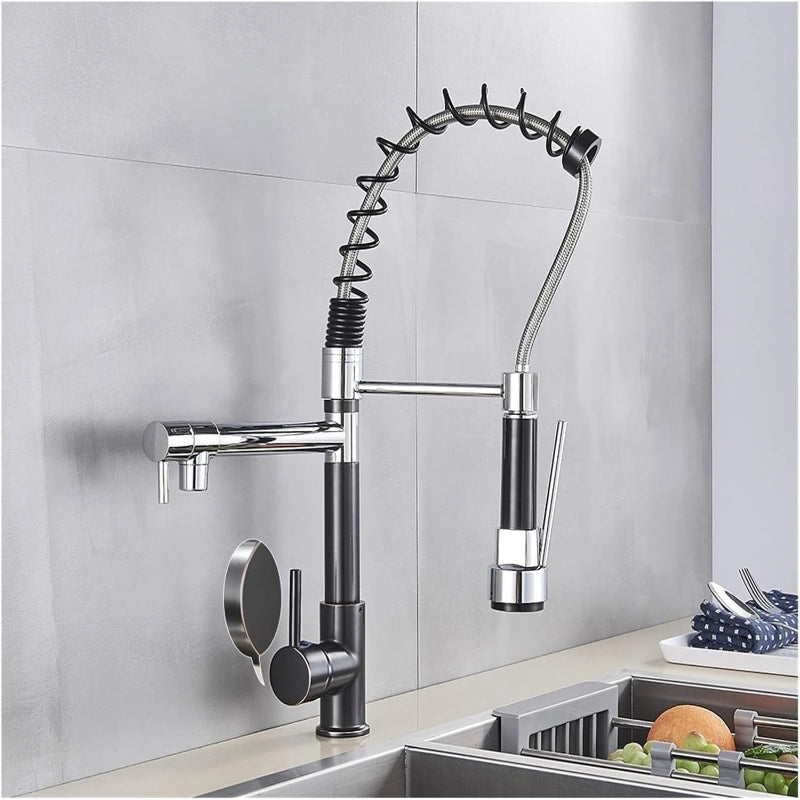  Kitchen Faucet Stainless Steel with Smart Sensor black and chrome
