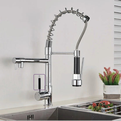  Kitchen Faucet Stainless Steel with Smart Sensor chrome & black