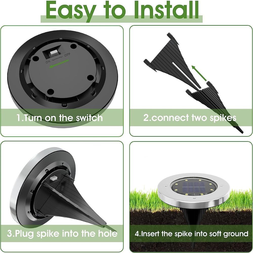 Solar Powered Garden Lights 8 LED