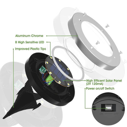 Solar Powered Garden Lights 8 LED
