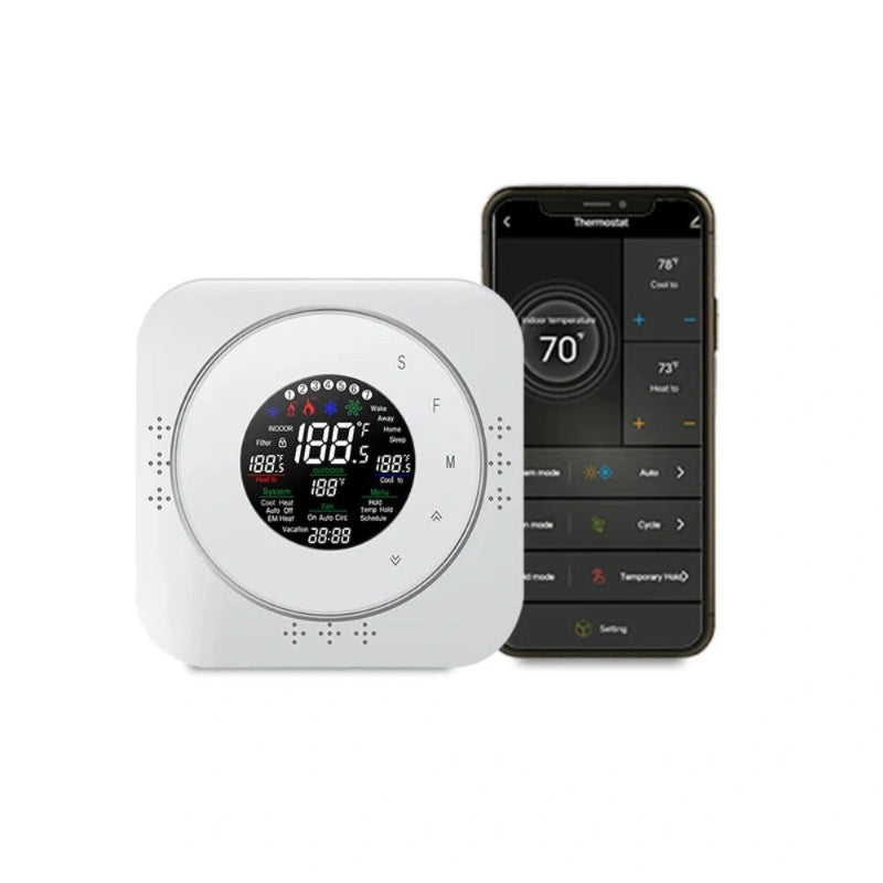 Smart WiFi Thermostat for Heating & Cooling white 