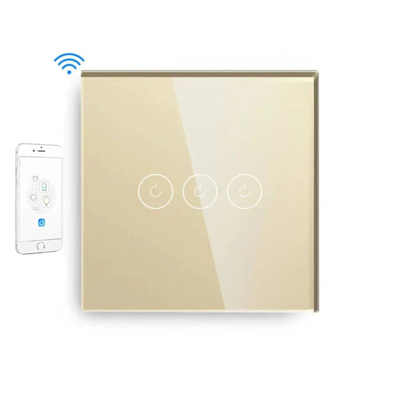 Smart Wi-Fi Touch Light Switch – Seamless Voice and App Control beige2