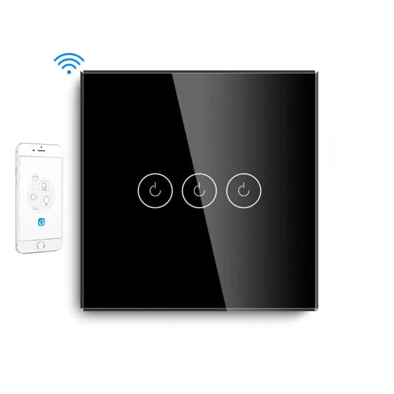 Smart Wi-Fi Touch Light Switch – Seamless Voice and App Control black4