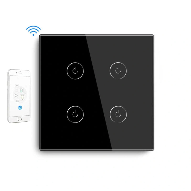Smart Wi-Fi Touch Light Switch – Seamless Voice and App Control black5