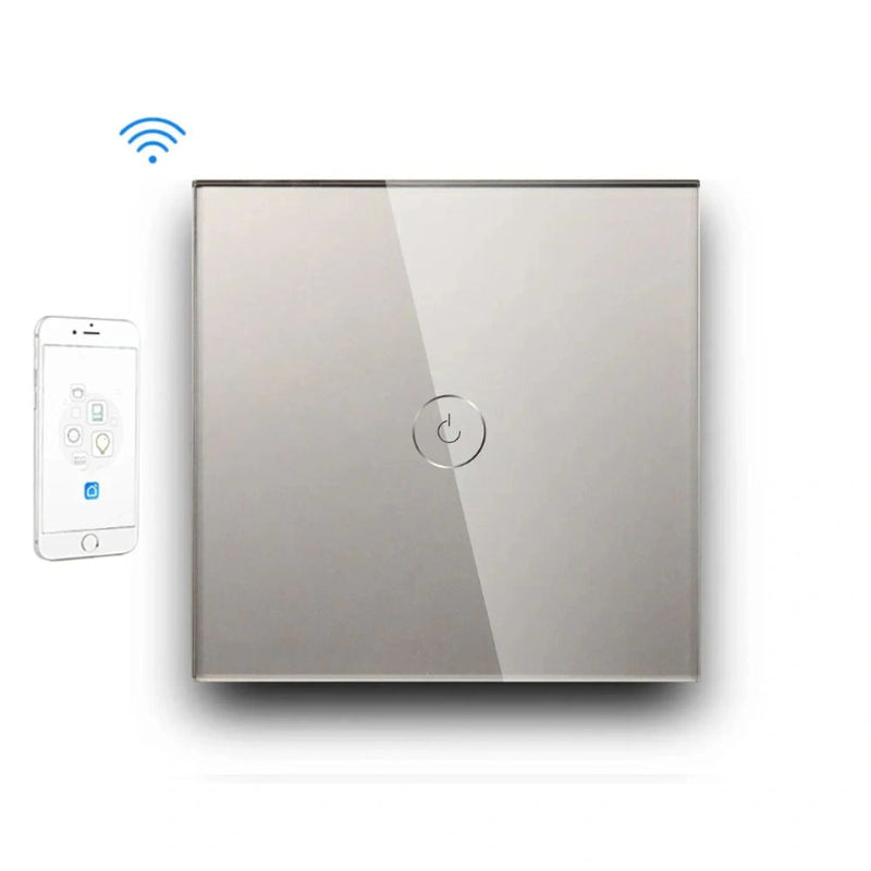 Smart Wi-Fi Touch Light Switch – Seamless Voice and App Control silver