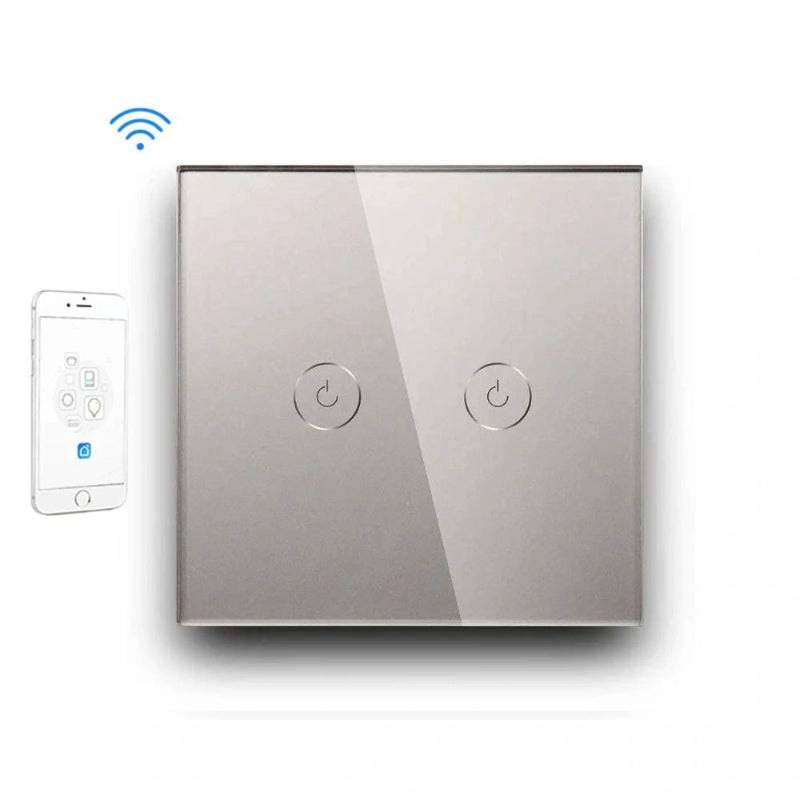Smart Wi-Fi Touch Light Switch – Seamless Voice and App Control silver1
