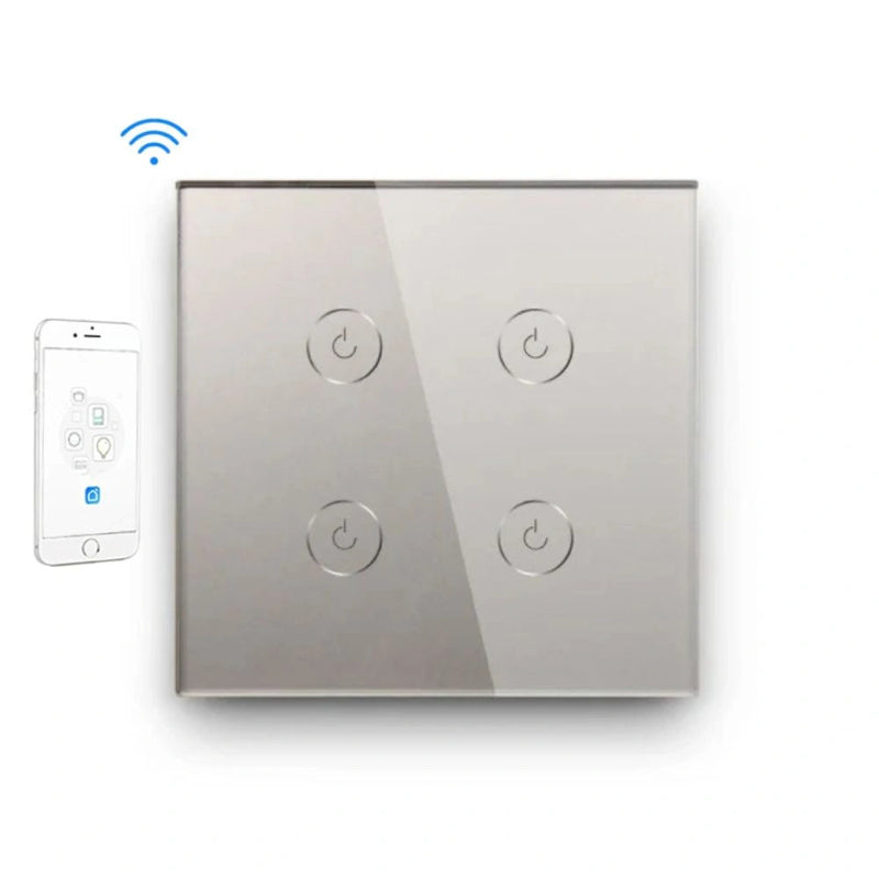 Smart Wi-Fi Touch Light Switch – Seamless Voice and App Control silver3