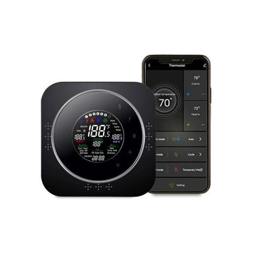 Smart WiFi Thermostat for Heating & Cooling black