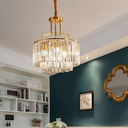 Post-modern Nordic Simple Copper Crystal Chandelier