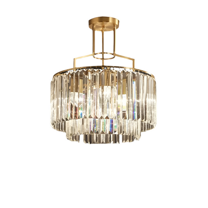 Post-modern Nordic Simple Copper Crystal Chandelier